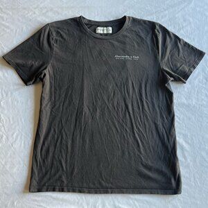 Abercrombie & Fitch Men's X-Large Dark Gray Floral Graphic Relaxed Fit Soft Tee